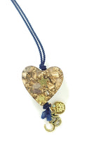 Afbeelding in Gallery-weergave laden, Heart pendant with lotus &amp; ohm
